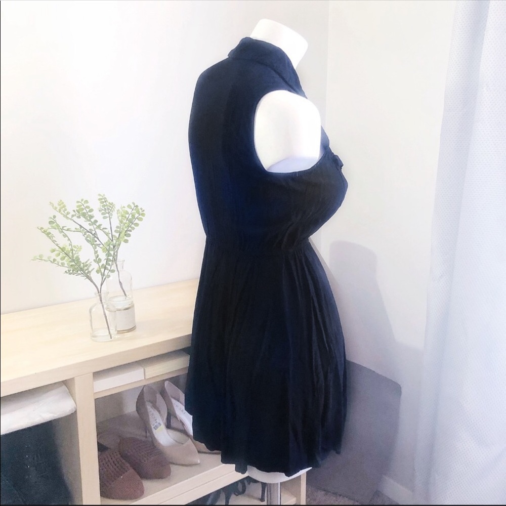 Forever 21 black fit & flare shirt mini dress Small - Picture 3 of 6
